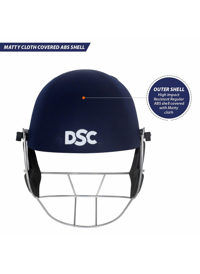 DSC Defender Cricket Helmet | Navy Blue | For Men & Boys | Adjustable Steel Grill | Back Support Strap | Lightweight  - Image 5