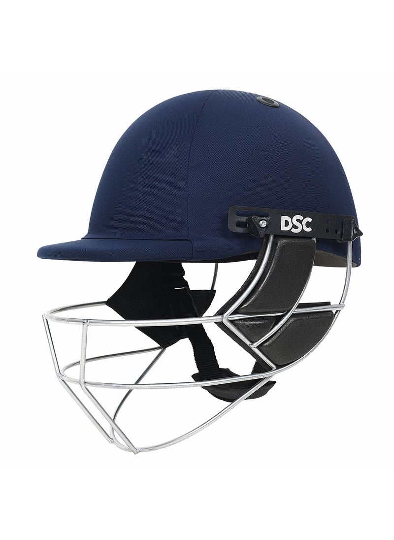 DSC Defender Cricket Helmet | Navy Blue | For Men & Boys | Adjustable Steel Grill | Back Support Strap | Lightweight  - Image 1