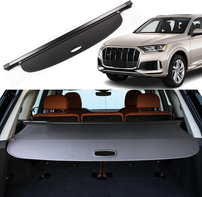 Liizoo Retractable Cargo Cover for Audi Q7 (2016-2023) - Black Trunk Security Shade - Image 1