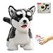 CU-MATE CUMATE 12 Electric Plush Husky Dog Toys Electronic Stuffed Animal Dog Toy Interactive Wuffy Robot Puppy Walking Talking Barking Wagging Tail Gifts for Boys and Girls - Image 2