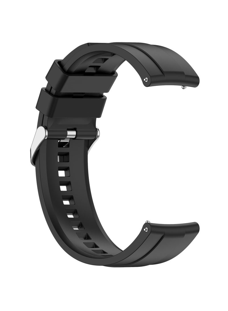 22MM Straps Compatible with Huawei Watch GT5(46MM)/GT4(46MM)/GT3(46MM)/GT3 Pro(46MM)/GT2(46MM)/GT2e(46MM)/GT/GT Runner,Huawei Watch 4/4 Pro/3/3 Pro,Honor Watch 4 Pro/GS3/Magic Watch 2,Soft Silicone Band for Men, Women,Black - Image 4