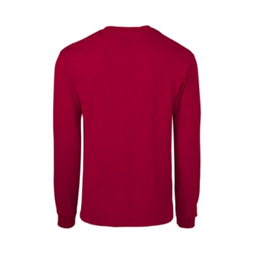 Soffe تي شيرت قطن بأكمام طويلة للرجال من سوفي، كاردينال، XX-Large - Image 3