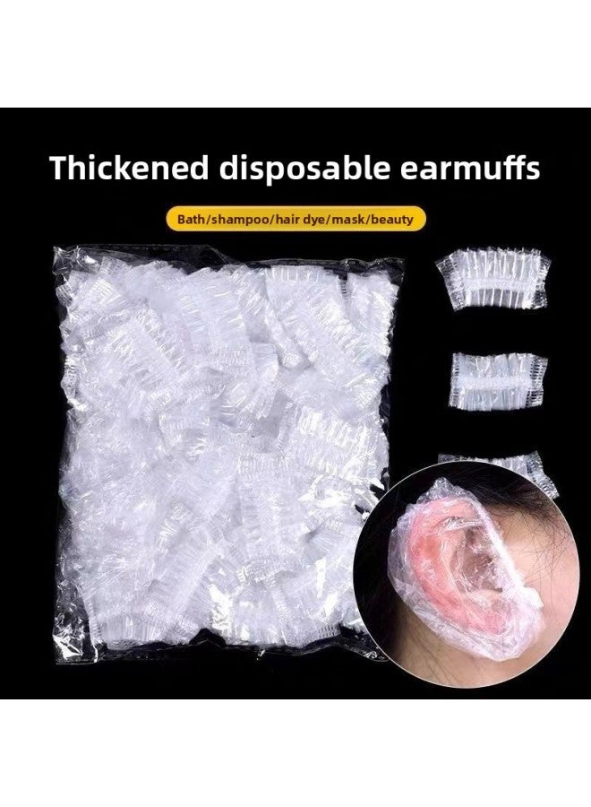 أغطية أذن - واقيات أذن مقاومة للماء للاستخدام مرة واحدة - شفافة، مصنوعة من البولي إيثيلين عالي الضغط، عبوة من 100 قطعة - صالونات تصفيف الشعر، مستلزمات التجميل، بيع بالجملة - Image 1