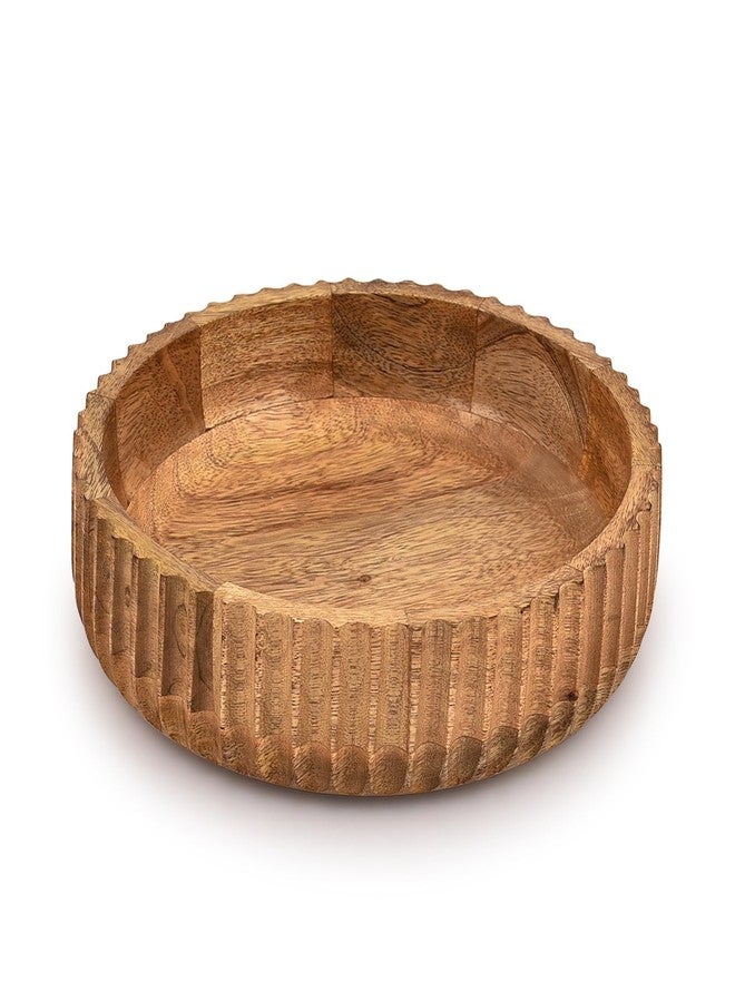 Kimona Fruit Bowls Wooden Fruit Bowl or Candy Bowl, Elevate Your Space With A Unique Bowl Centerpiece (10" X 10" X 2.5") - Image 1
