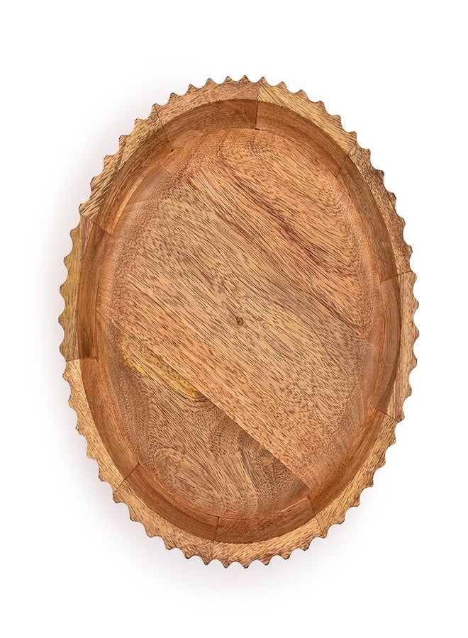 Kimona Fruit Bowls Wooden Fruit Bowl or Candy Bowl, Elevate Your Space With A Unique Bowl Centerpiece (10" X 10" X 2.5") - Image 2
