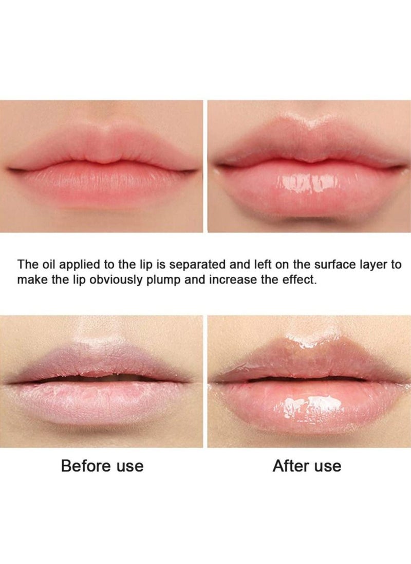 SNMLPM - Lip Plumper With Ginger Oil Hydrating Lip Gloss Balm Transparent Lip Care Oil Long Lasting Nourishing Non sticky Fresh Texture Instant Lip Care Product Reduce Fine Lines Plumping Lip Oil - Image 1