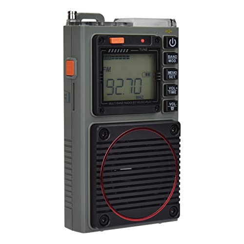 HanRongDa Radio, APP Control Bluetooth Speaker Support MicroSD Card, AM/FM/VHF/Shortwave/WB Receiver with NOAA Alerts and Wire Antenna, Rechargeable Digital Radios with Six Kinds of Backlit HRD787 - Image 3