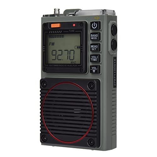 HanRongDa Radio, APP Control Bluetooth Speaker Support MicroSD Card, AM/FM/VHF/Shortwave/WB Receiver with NOAA Alerts and Wire Antenna, Rechargeable Digital Radios with Six Kinds of Backlit HRD787 - Image 2