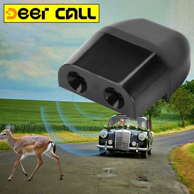 Black Deer Whistle for Car Vehicle Motorcycle Deterrent Warning Safety Device - Image 3