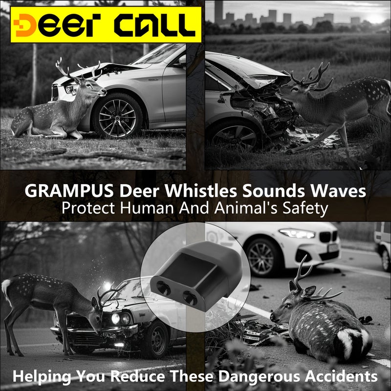 Black Deer Whistle for Car Vehicle Motorcycle Deterrent Warning Safety Device - Image 5
