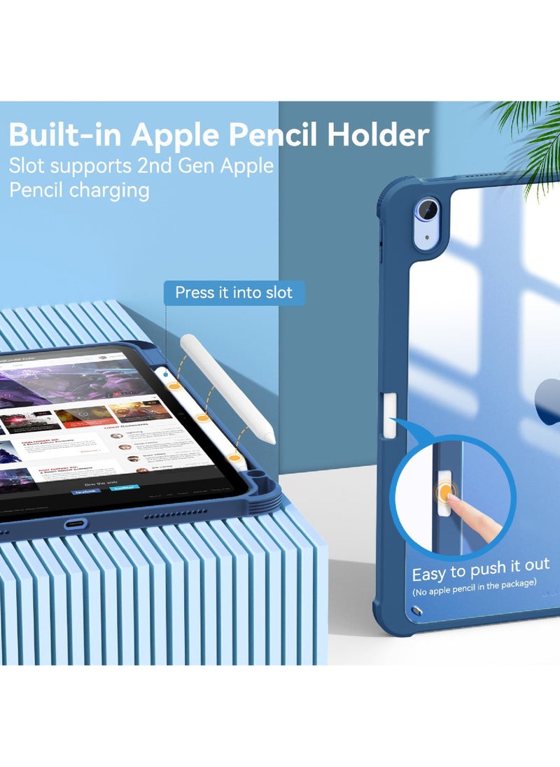 Rock Pow - Case for iPad (A16) 11th 11 inch 2025 Gen iPad 11 Case/Case For iPad 10th Gen Case 2022 iPad 10 Case Trifold Stand Clear Transparent Shell Back with Pencil Holder Smart Cover for 11" iPad 11th 2025/10.9"iPad 10th Gen 2022 - Image 1
