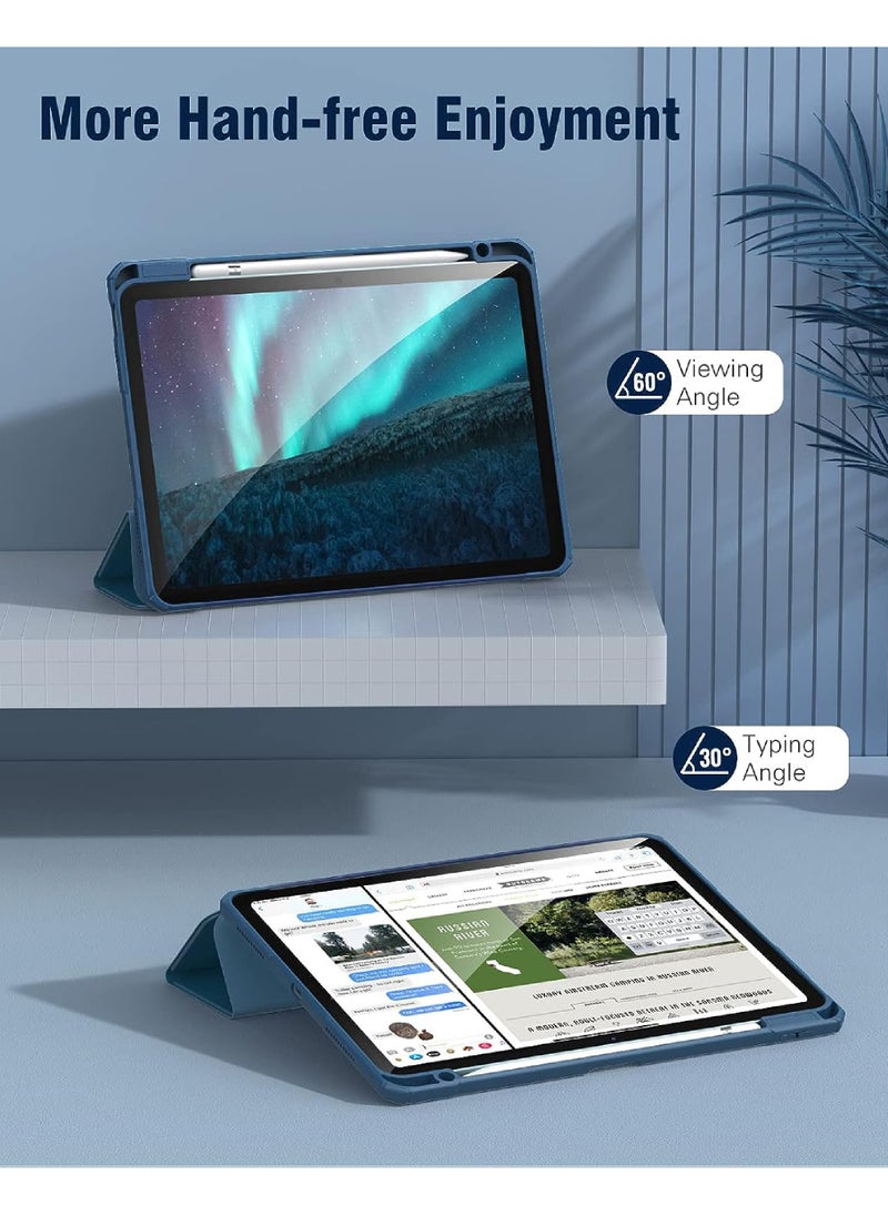 Rock Pow - Case for iPad (A16) 11th 11 inch 2025 Gen iPad 11 Case/Case For iPad 10th Gen Case 2022 iPad 10 Case Trifold Stand Clear Transparent Shell Back with Pencil Holder Smart Cover for 11" iPad 11th 2025/10.9"iPad 10th Gen 2022 - Image 1