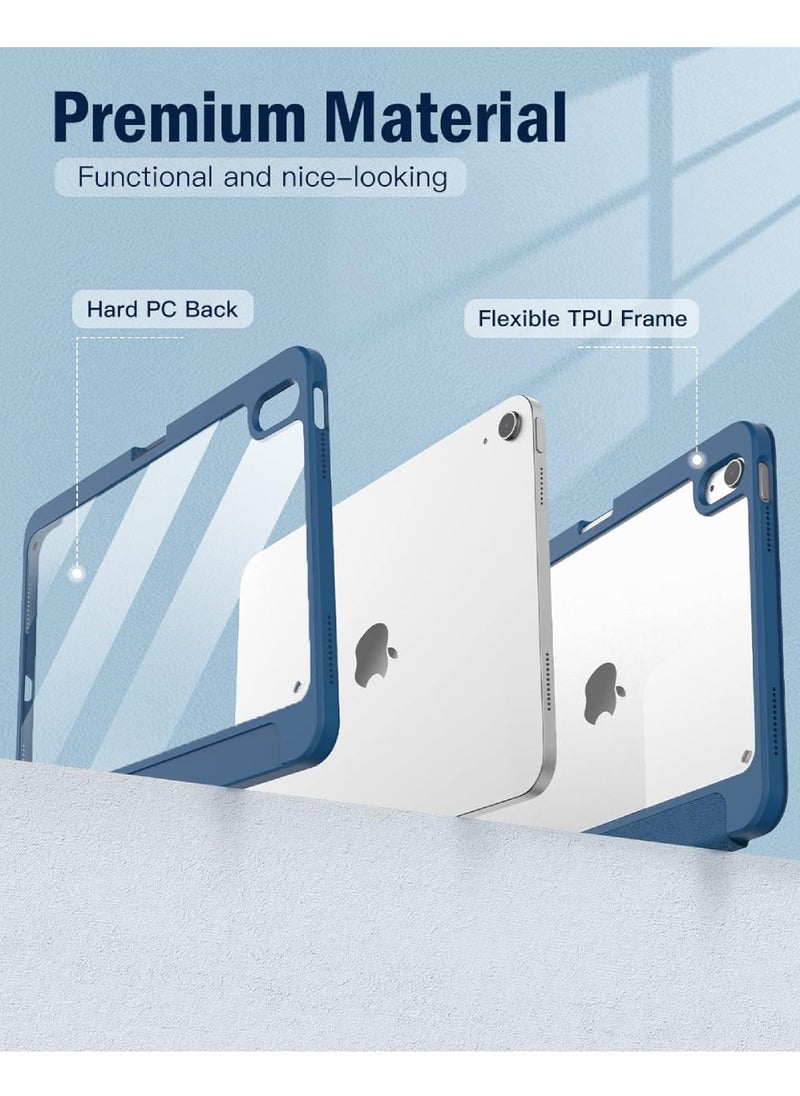 Rock Pow - Case for iPad (A16) 11th 11 inch 2025 Gen iPad 11 Case/Case For iPad 10th Gen Case 2022 iPad 10 Case Trifold Stand Clear Transparent Shell Back with Pencil Holder Smart Cover for 11" iPad 11th 2025/10.9"iPad 10th Gen 2022 - Image 1