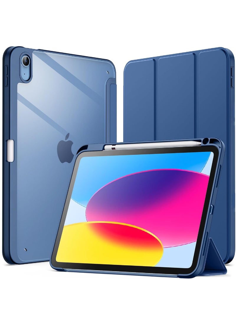 Rock Pow Case for iPad (A16) 11th 11 inch 2025 Gen iPad 11 Case/Case For iPad 10th Gen Case 2022 iPad 10 Case Trifold Stand Clear Transparent Shell Back with Pencil Holder Smart Cover for 11" iPad 11th 2025/10.9"iPad 10th Gen 2022  - Image 1