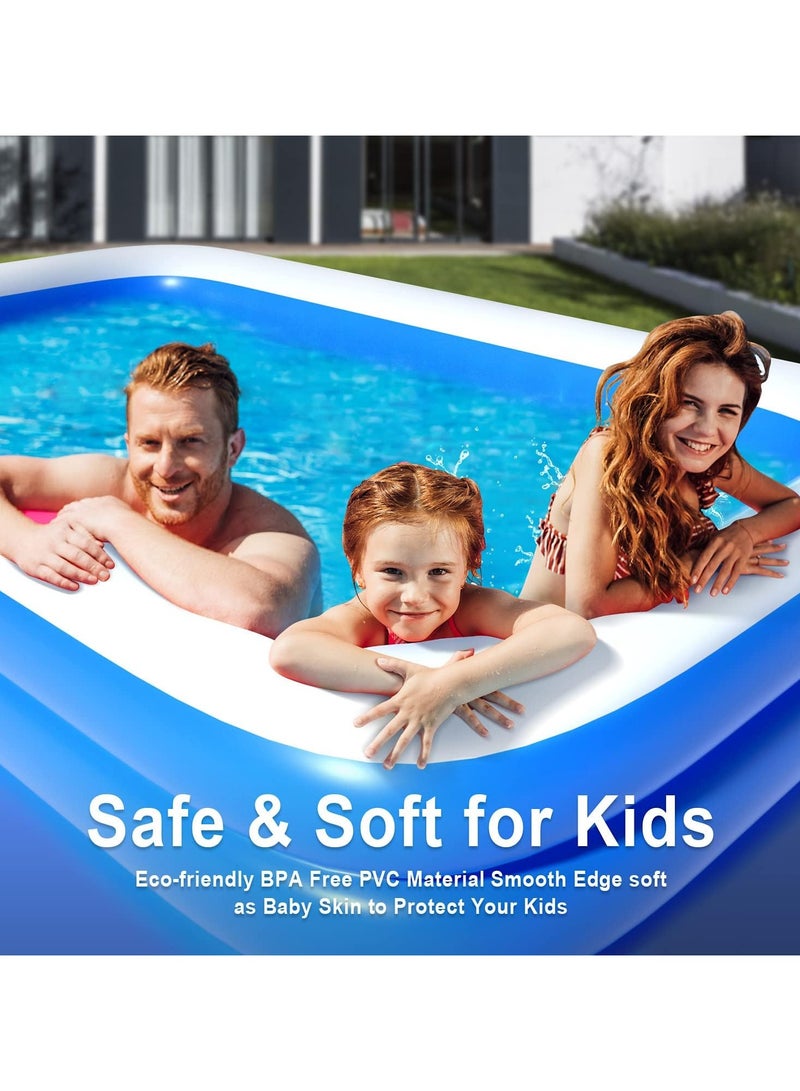 VUCATIN Inflatable Swimming Pool Thickened Full-Sized Above Ground Kiddie Inflatable Family Swimming Lounge Pool Outdoor Toys for Kids & Adults Blow up Pool for Backyard Patio (180 x 130 x 56 cm（L x W x H）) - Image 5