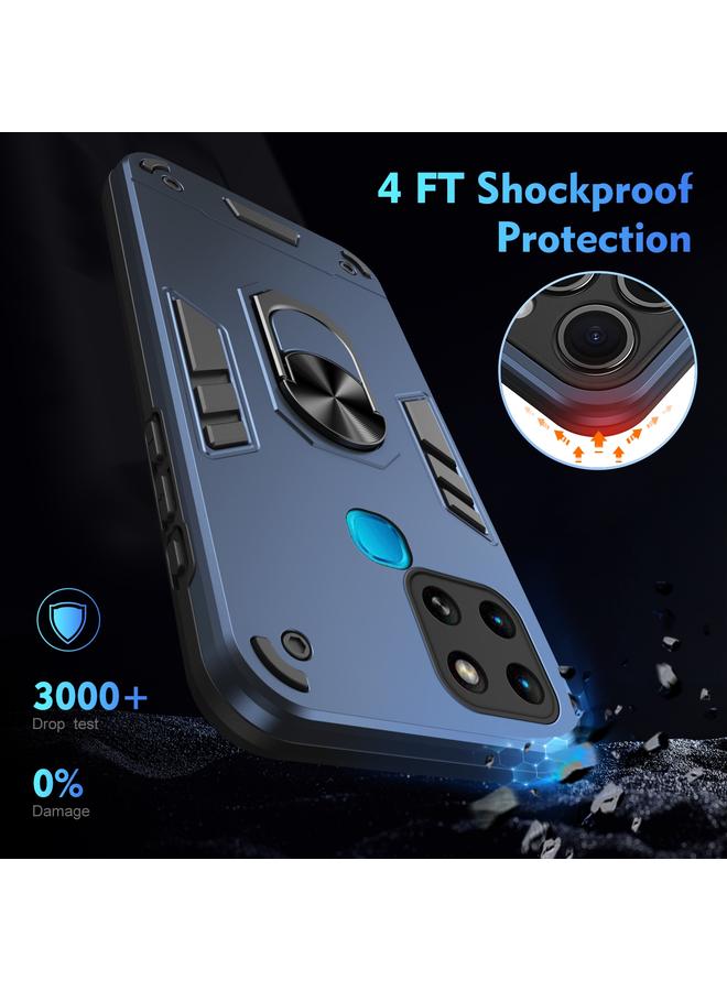 S-TOP Case For Infinix Smart 6 Shockproof Metal Ring Holder Phone Case - Image 4