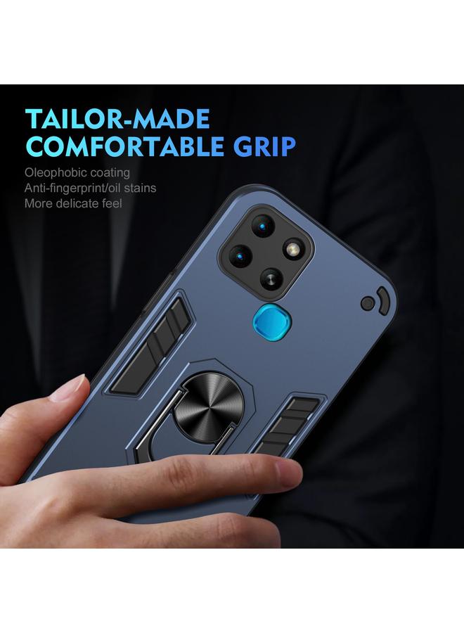 S-TOP Case For Infinix Smart 6 Shockproof Metal Ring Holder Phone Case - Image 5