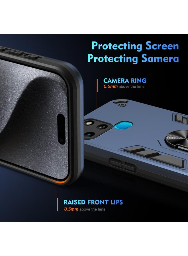 S-TOP Case For Infinix Smart 6 Shockproof Metal Ring Holder Phone Case - Image 3