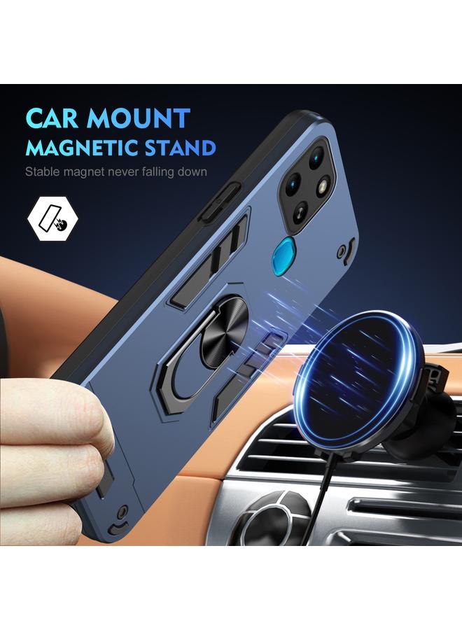 S-TOP Case For Infinix Smart 6 Shockproof Metal Ring Holder Phone Case - Image 2