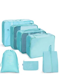 Packing Cubes for Suitcases, 7 PCS Compression Packing Cubes Travel Organiser Packing Bags, Travel Packing Cubes Set Storage Bags for Travel Accessories Clothes Shoes Cosmetics