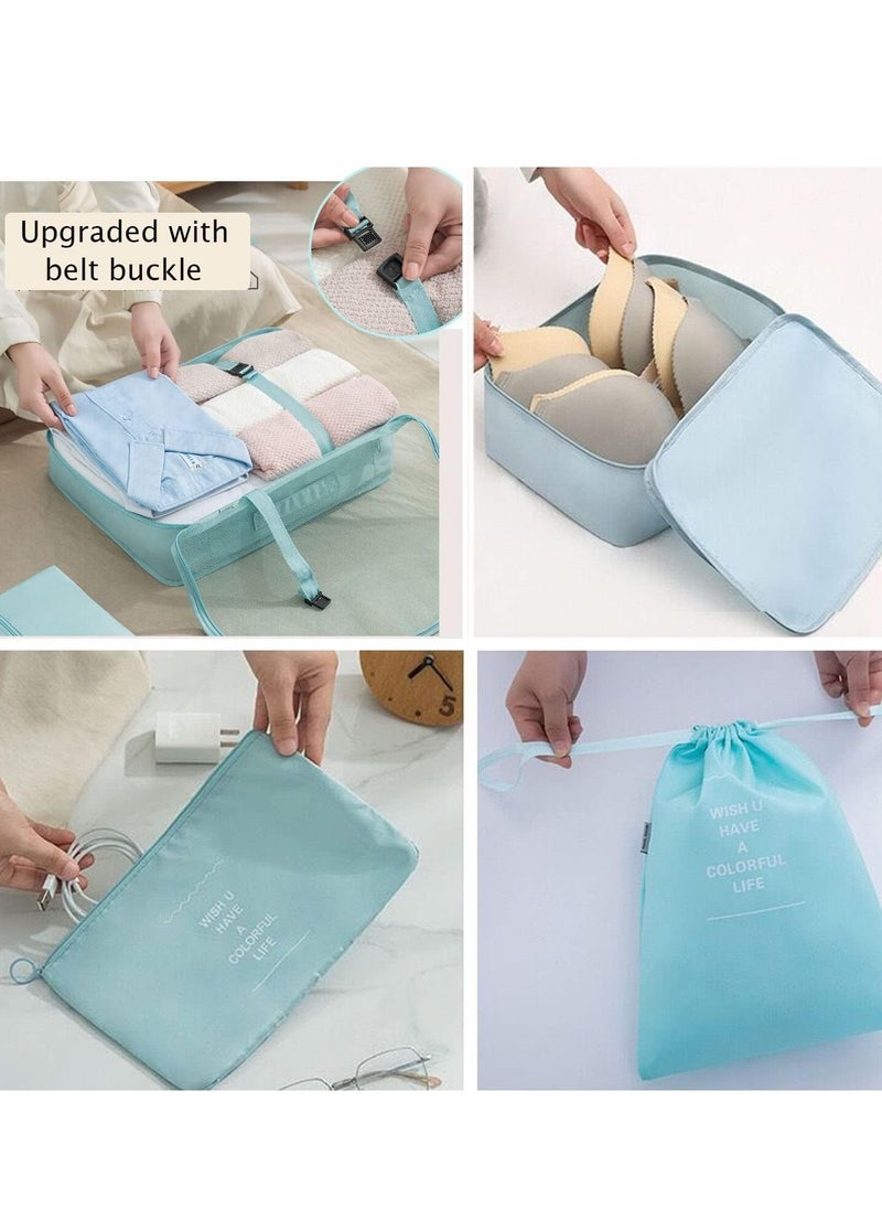 Gerenic - Packing Cubes for Suitcases, 7 PCS Compression Packing Cubes Travel Organiser Packing Bags, Travel Packing Cubes Set Storage Bags for Travel Accessories Clothes Shoes Cosmetics - Image 1