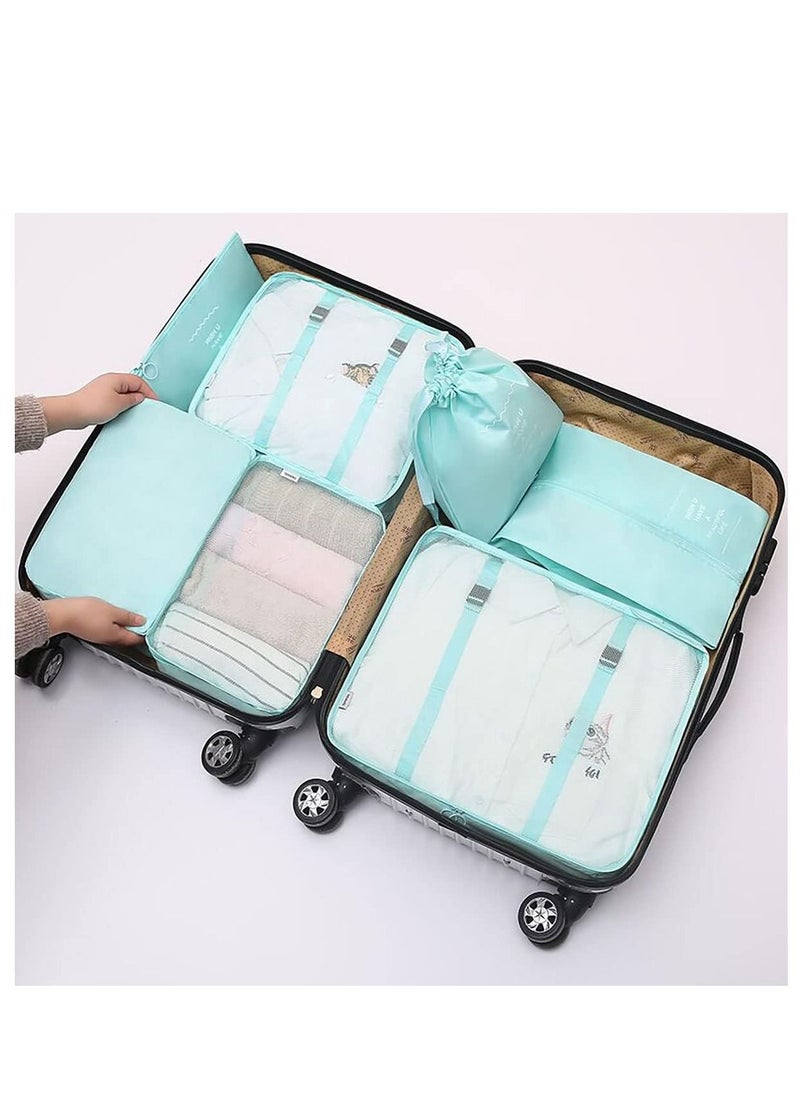 Gerenic - Packing Cubes for Suitcases, 7 PCS Compression Packing Cubes Travel Organiser Packing Bags, Travel Packing Cubes Set Storage Bags for Travel Accessories Clothes Shoes Cosmetics - Image 1