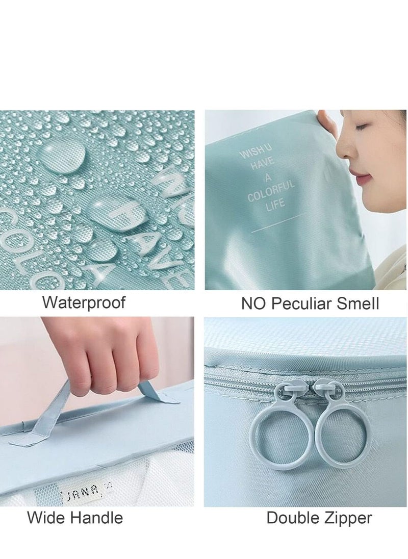 Gerenic - Packing Cubes for Suitcases, 7 PCS Compression Packing Cubes Travel Organiser Packing Bags, Travel Packing Cubes Set Storage Bags for Travel Accessories Clothes Shoes Cosmetics - Image 1