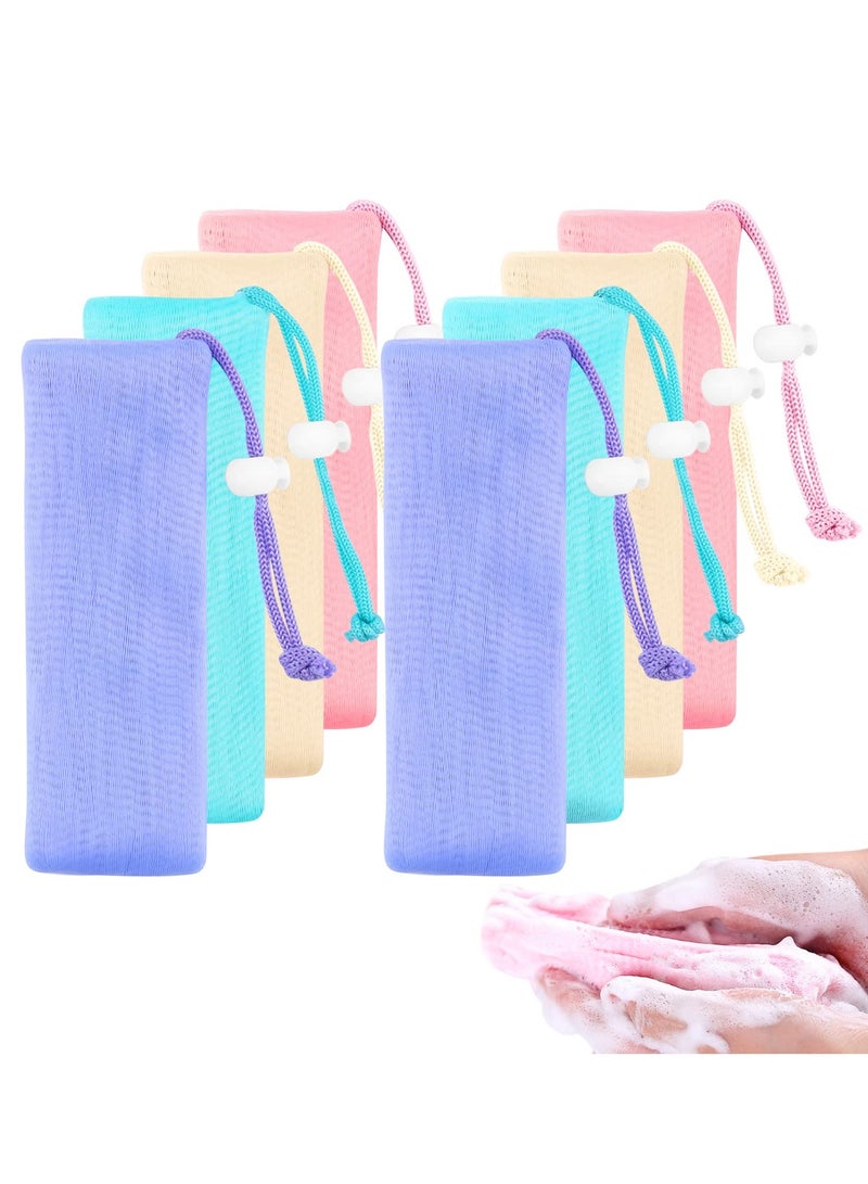 SYOSI Exfoliating Mesh Soap Saver Pouch Bubble Foam Soap Mesh Bag Body Bath Facial Cleaning Netting Colorful - Image 1