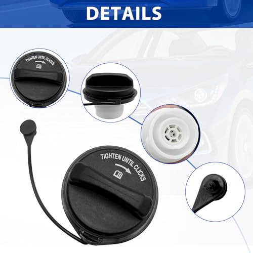 Hsbhlsnx FC1089 Fuel Tank Cap Fuel Cap Gas Cap Compatible with Ford F150-F600 Ranger Edge Escape Fusion Taurus Freestar Lincoln Mark LT MKZ MKX Zephyr Town Car Mercury Mariner Milan Sable Monterey - Image 4