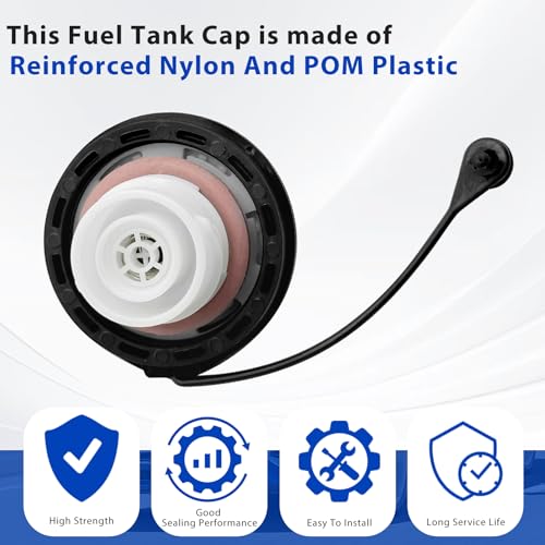 Hsbhlsnx FC1089 Fuel Tank Cap Fuel Cap Gas Cap Compatible with Ford F150-F600 Ranger Edge Escape Fusion Taurus Freestar Lincoln Mark LT MKZ MKX Zephyr Town Car Mercury Mariner Milan Sable Monterey - Image 3