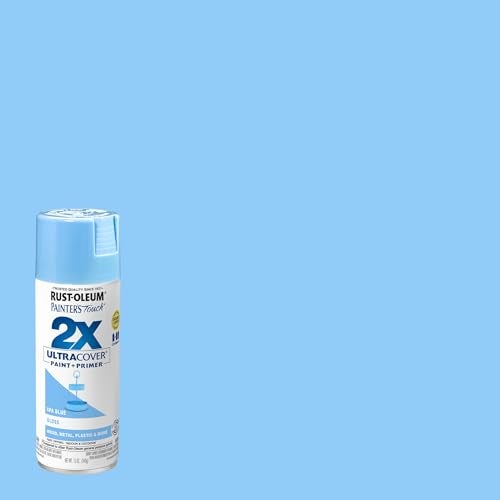 Rust-Oleum 334045 Painter's Touch 2X Ultra Cover Spray Paint, 12 oz, Gloss Spa Blue - Image 2