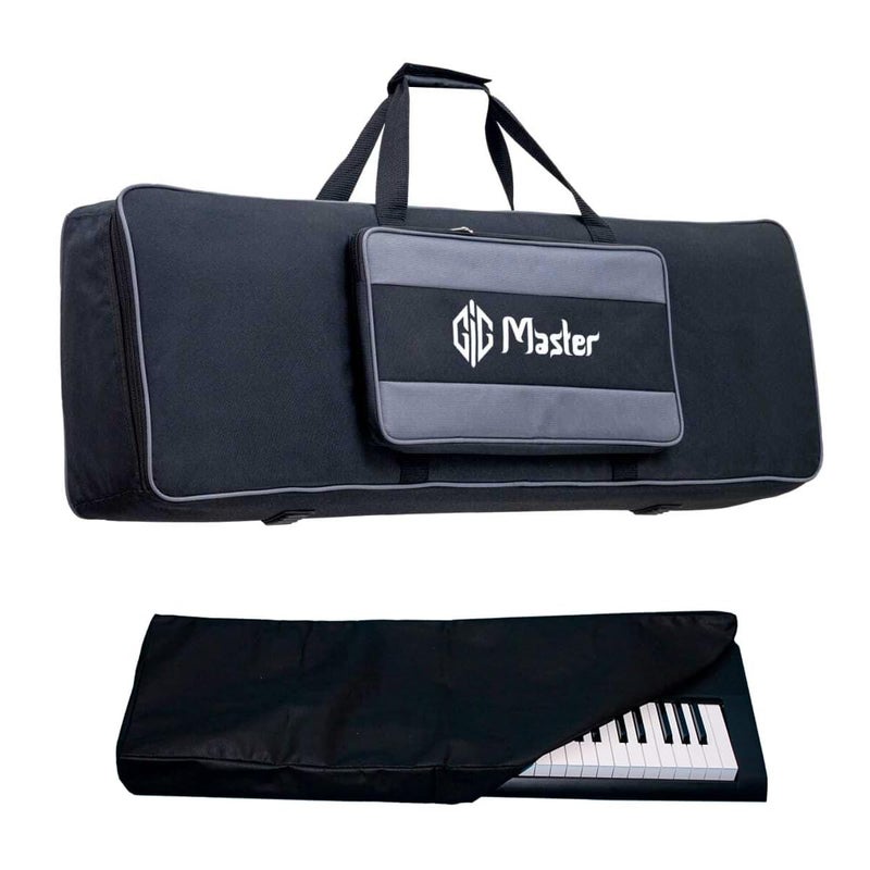 GIG Master حقيبة/غطاء/ظهرية للبيانو ولوحة المفاتيح لنوفايشن لانشكي 49MK2 49 مفتاح مع جيب أمامي (أسود مع خط رمادي) - Image 1