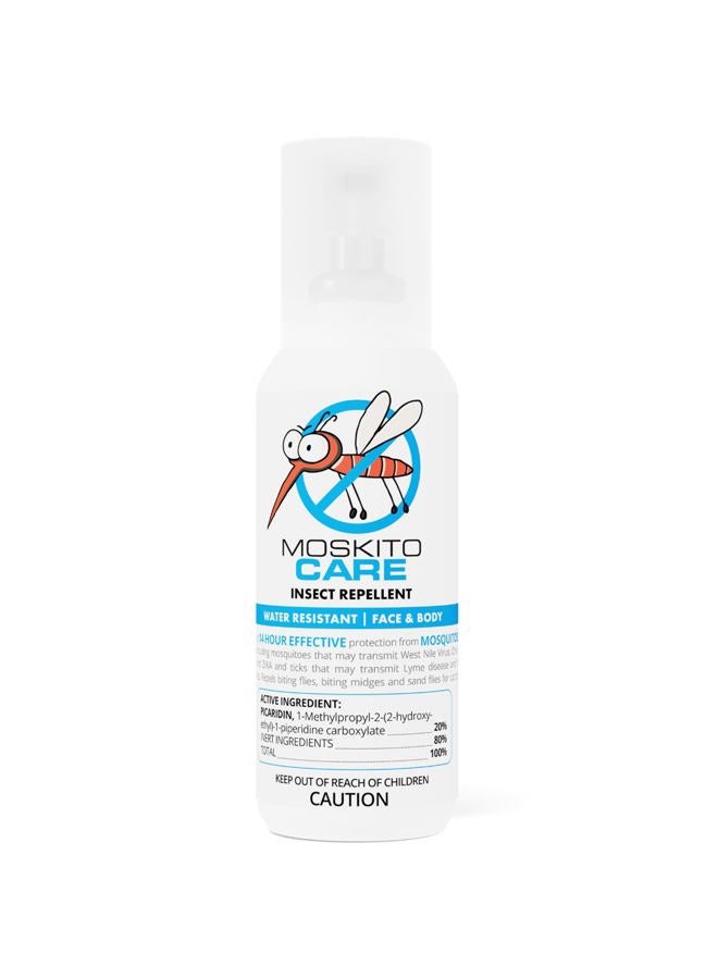 Moskinto Moskito Care 14hr Moisturizing Insect Repellent, 20% Picaridin, Water-Based, Effective Against Mosquitoes, Ticks, Sand Flies, Biting Flies, & No-See-ums - Image 1
