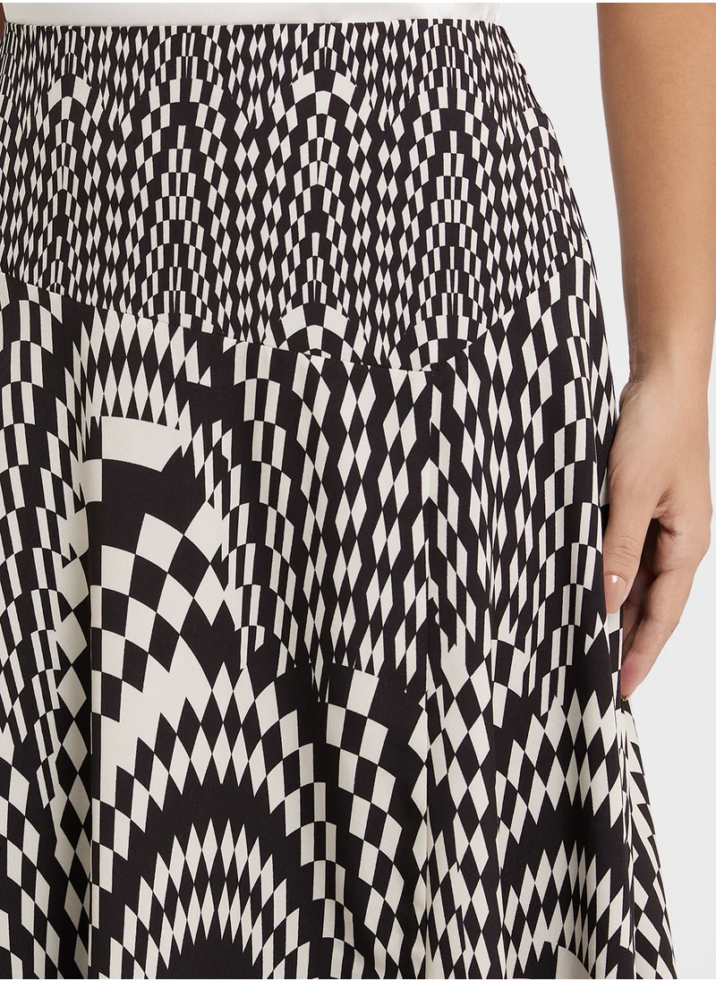 فرنش كونكشن Key Hole Neck Pleated Top