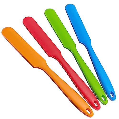 zYoung 4 Pcs Silicone Spatula Set Heat Resistant Cake Cream Butter Spatulas Mixing Batter Scraper Non-Stick Flexible Baking Cooking Tool - Image 1
