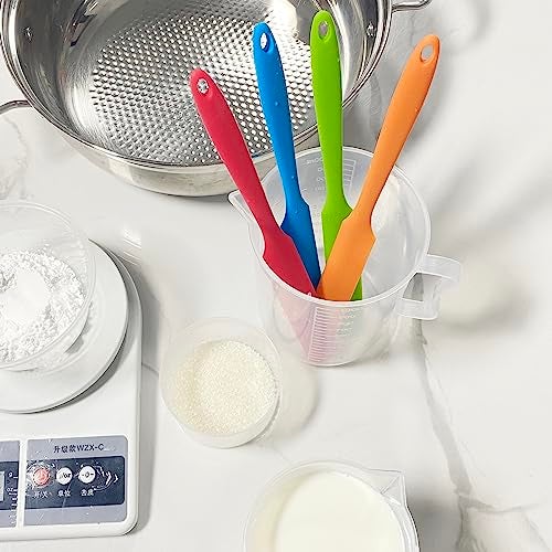 zYoung 4 Pcs Silicone Spatula Set Heat Resistant Cake Cream Butter Spatulas Mixing Batter Scraper Non-Stick Flexible Baking Cooking Tool - Image 4