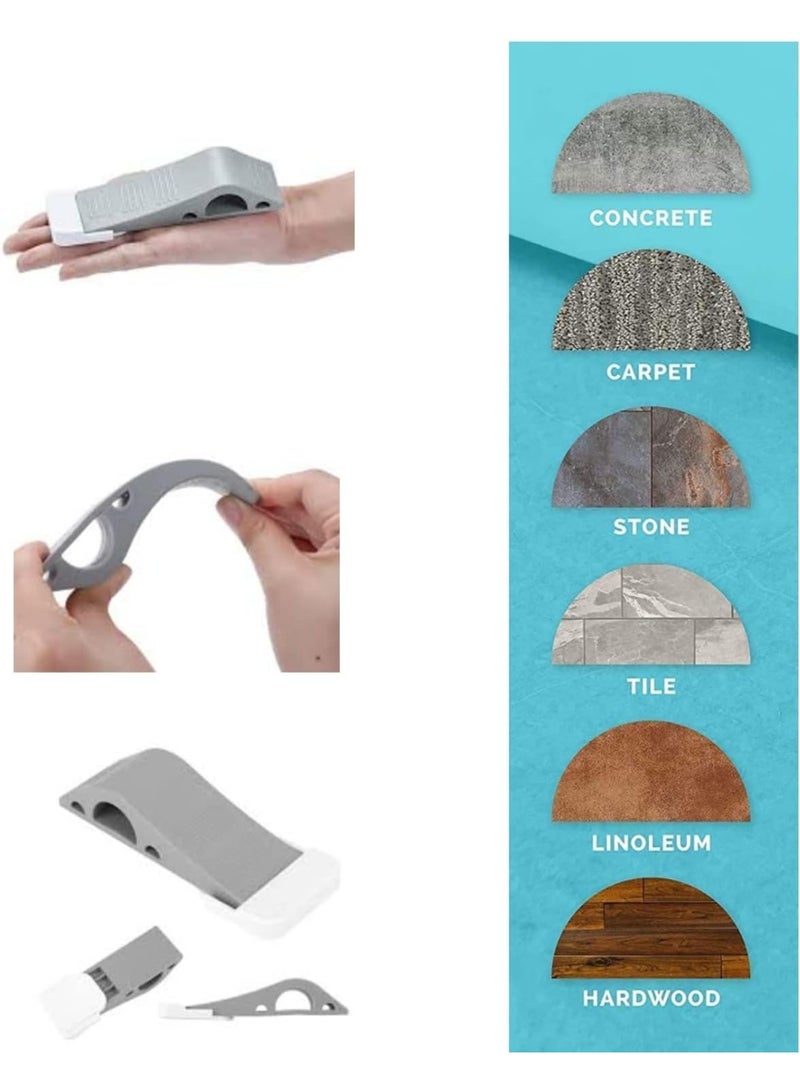 سكاي تاتش 3 قطع من سدادات الباب المطاطية شديدة التحمل من سكاي-تاتش، حامل باب مضاد للخدش، اسفين باب مطاطية متينة مضادة للانزلاق للمنزل والمكتب والمدرسة، تعمل مع جميع انواع الارضيات - Image 2