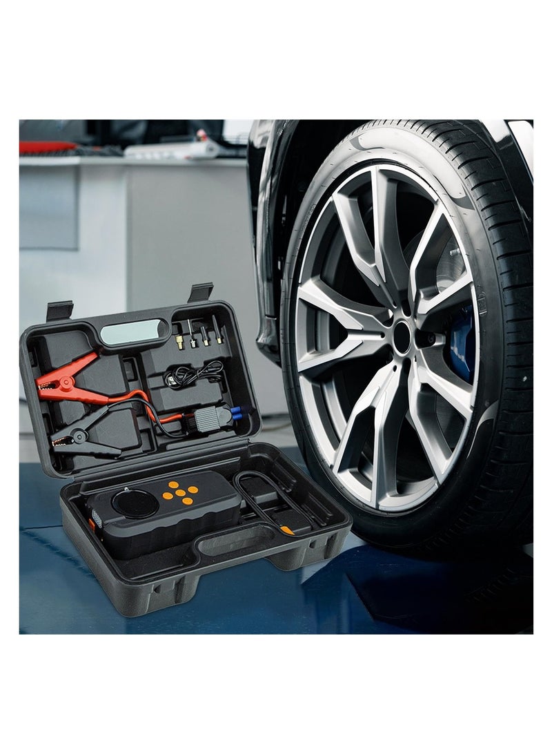 Jump Starter, Power Pack Quick Inflation Jump Start Battery Pack for Car Motorcycle E-bikes, 12V LED Full Screen Display - Image 2