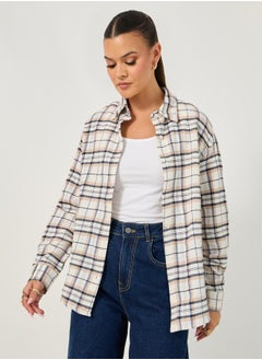 Oversized Checked Collared Longline Shirt - pzsku/ZFC0BB33D9B5A640E0549Z/45/_/1738970616/d328db91-faa4-4947-b171-de8b4d5ffbe2