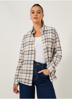 Oversized Checked Collared Longline Shirt - pzsku/ZFC0BB33D9B5A640E0549Z/45/_/1738970628/dc39c870-0212-462a-b805-0bc1ae2d61ba