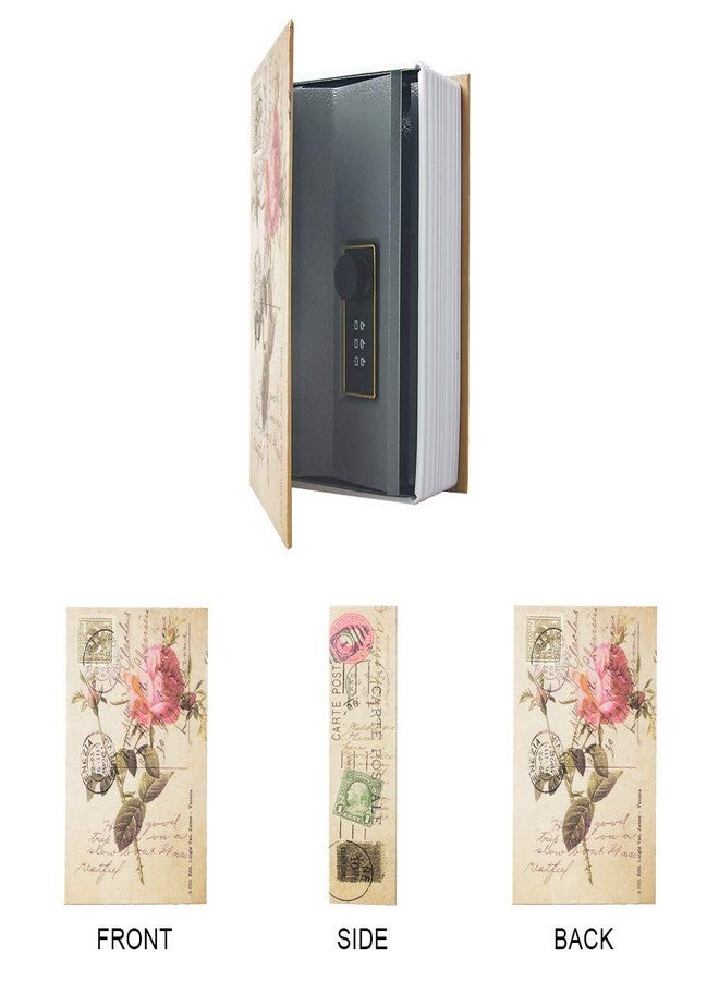 PACOLO Diversion Book Safe Storage Box (9.5"×6"×2.2"), Dictionary Secret Safe Can with Security Combination Lock, Diversion Book Hidden Safe (Rose,Combination) - Image 3