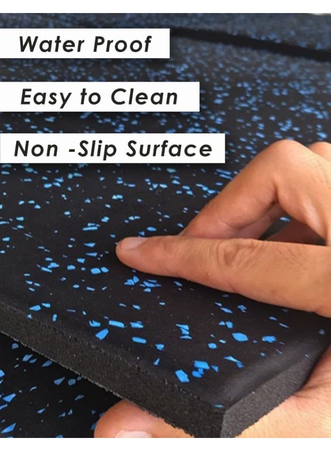 terrain Multipurpose Rubber Flooring Tile – 20 mm Thick, 100 × 100 cm, Speckled Blue - Image 4