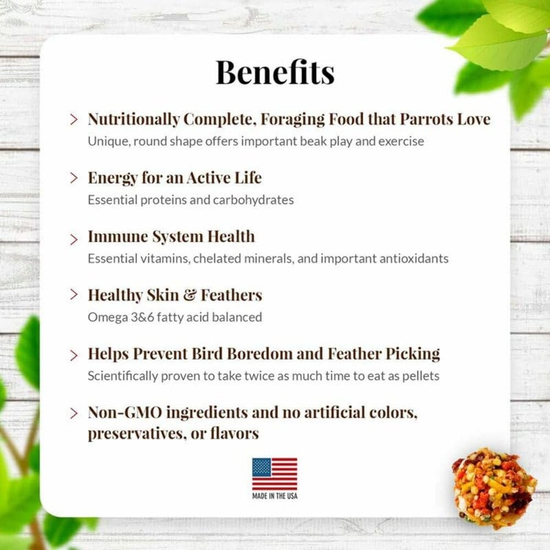 LAFEBER'S Sunny Orchard Nutri-Berries Pet Bird Food, Made with Non-GMO and Human-Grade Ingredients, for Parrots, 3 lb - Image 5