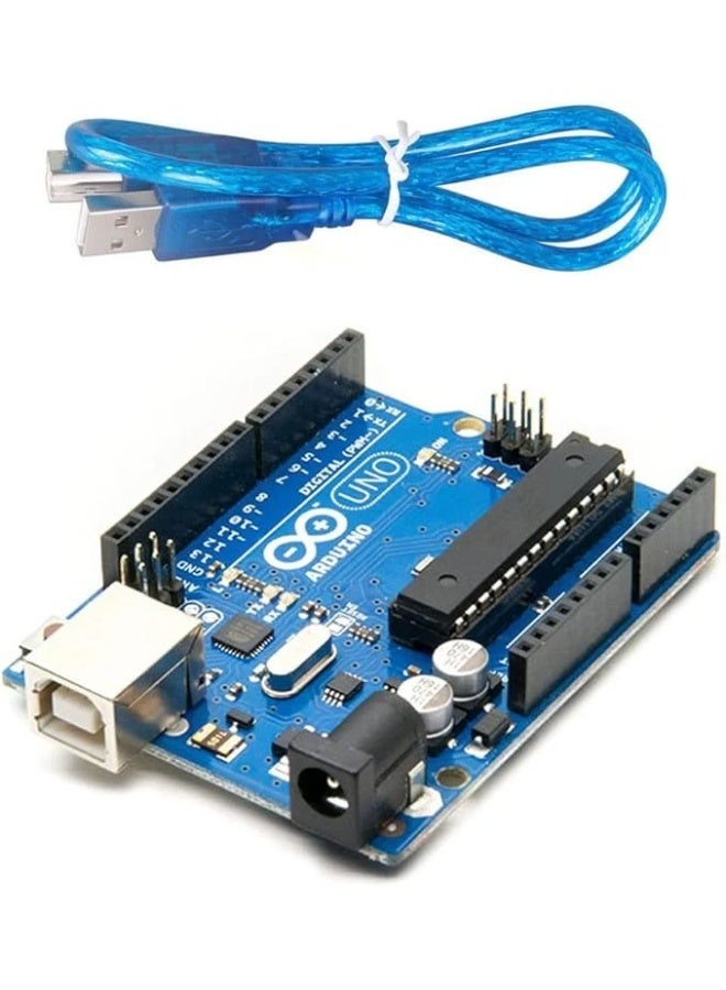 Arduino Arduino Uno R3 Development Board With USB Cable For UNO IDE Project 68.6x53.5x13cm Blue