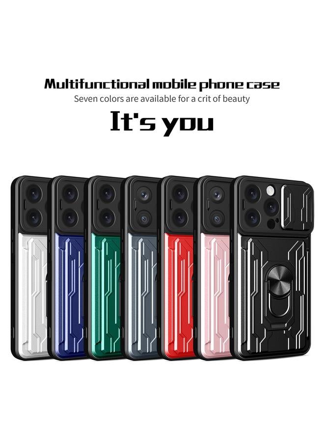 S-TOP Case For iPhone 16 Pro Max Sliding Camshield TPU+PC Phone Case with Card Slot - Image 2