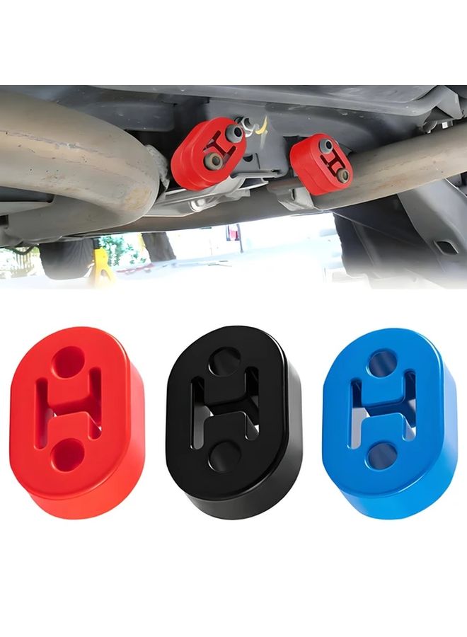 2pcs Blue Heavy Duty Rubber Exhaust Hanger Bushings High Temperature Resistant Noise Reducing Scratch Proof 2 Hole Muffler Insulators Durable Automotive Exhaust Mounts For Vibration Isolation Reduced Backpressure Fit Most Cars Trucks SUVs - Image 1