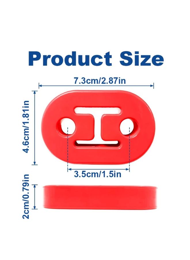 2pcs Blue Heavy Duty Rubber Exhaust Hanger Bushings High Temperature Resistant Noise Reducing Scratch Proof 2 Hole Muffler Insulators Durable Automotive Exhaust Mounts For Vibration Isolation Reduced Backpressure Fit Most Cars Trucks SUVs - Image 2