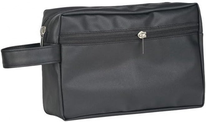 Leather Makeup Bag Electron Data Cable Storage Travel Business Trip Toiletry Multi-functional Portable - Image 1