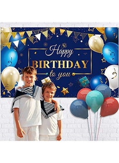 Happy Birthday Decorations Banner Navy Blue And Gold Happy Birthday Sign Birthday Party Supplies Photo Backdrop Background For Birthday Party Favor Children Men Women Celebration 72.8 X 43.3 Inch - pzsku/ZFC0BF7346A4DE2540A69Z/45/_/1692166154/5482d5bc-9fe9-4289-956b-0f4e9ce17b73