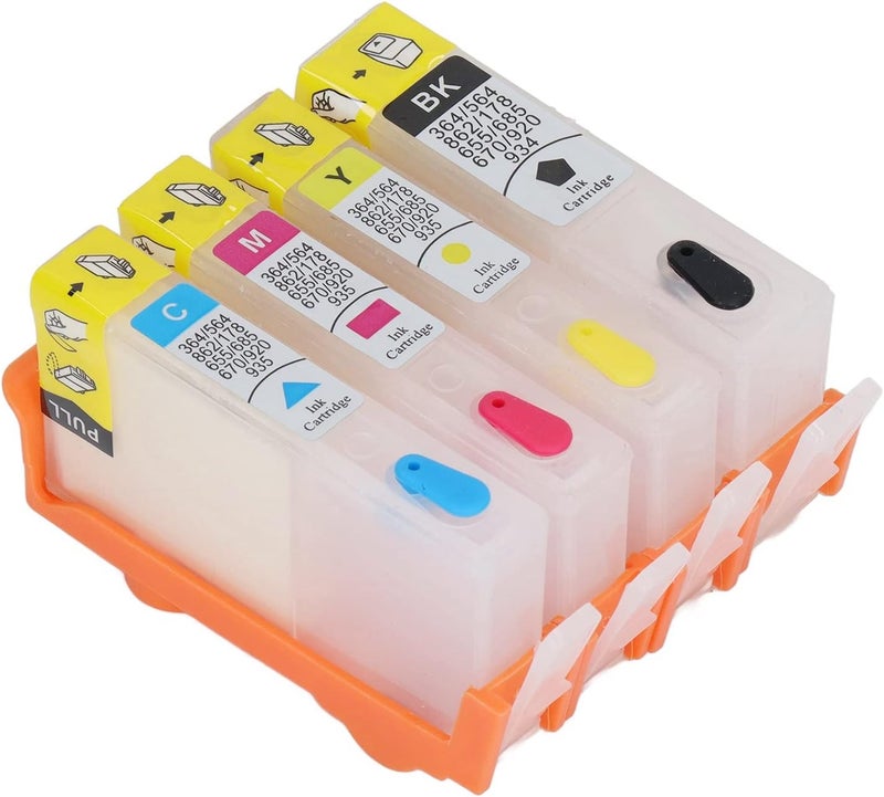 4 Pack Replacement Ink Cartridges Officejet - Black, Blue, Magenta, Yellow with Permanent Chip (#5) - Image 5